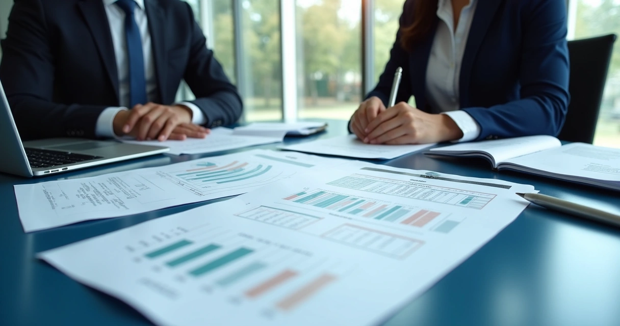 Attorney and professional reviewing an immigration strategy plan