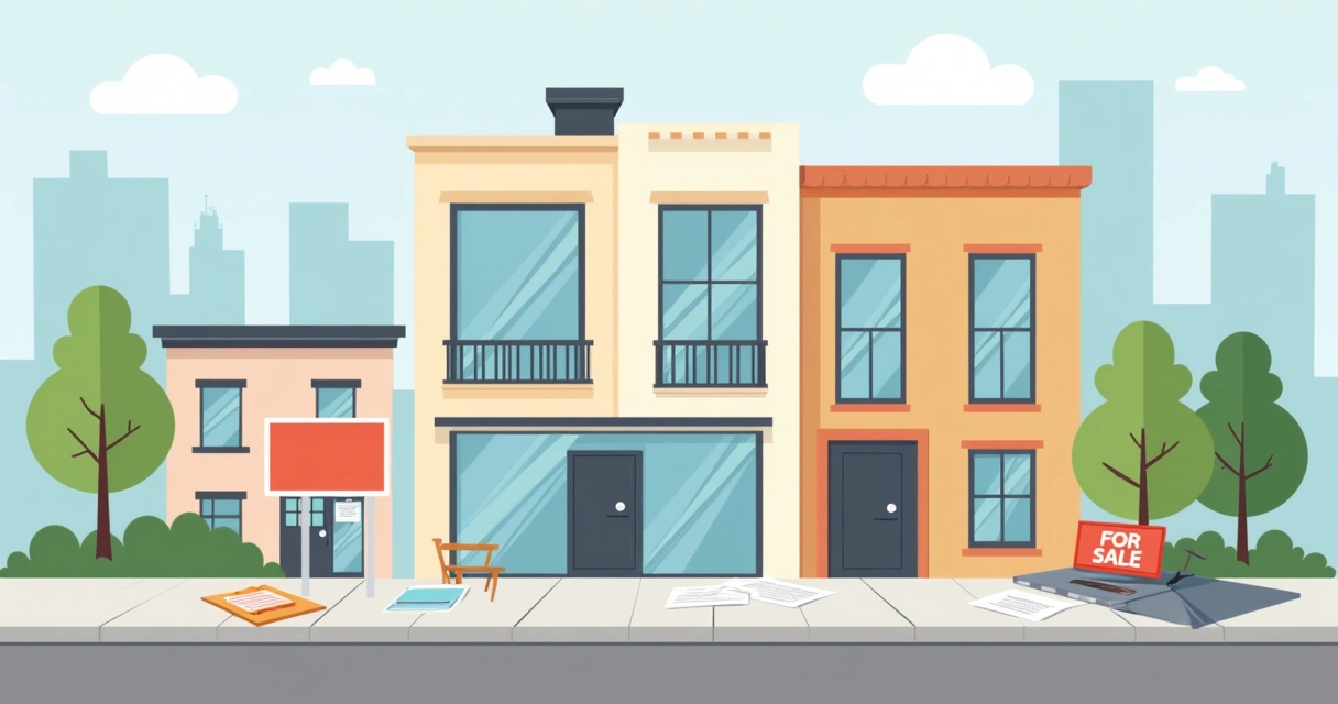 Imóvel urbano passado por regularização, com placa de venda 