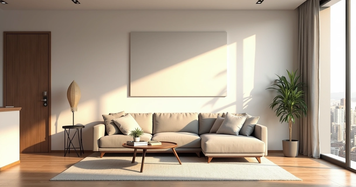 Apartamento vazio com placa de aluga-se