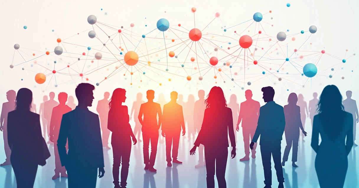 Pessoas de diferentes perfis conectadas simbolizando impacto coletivo 
