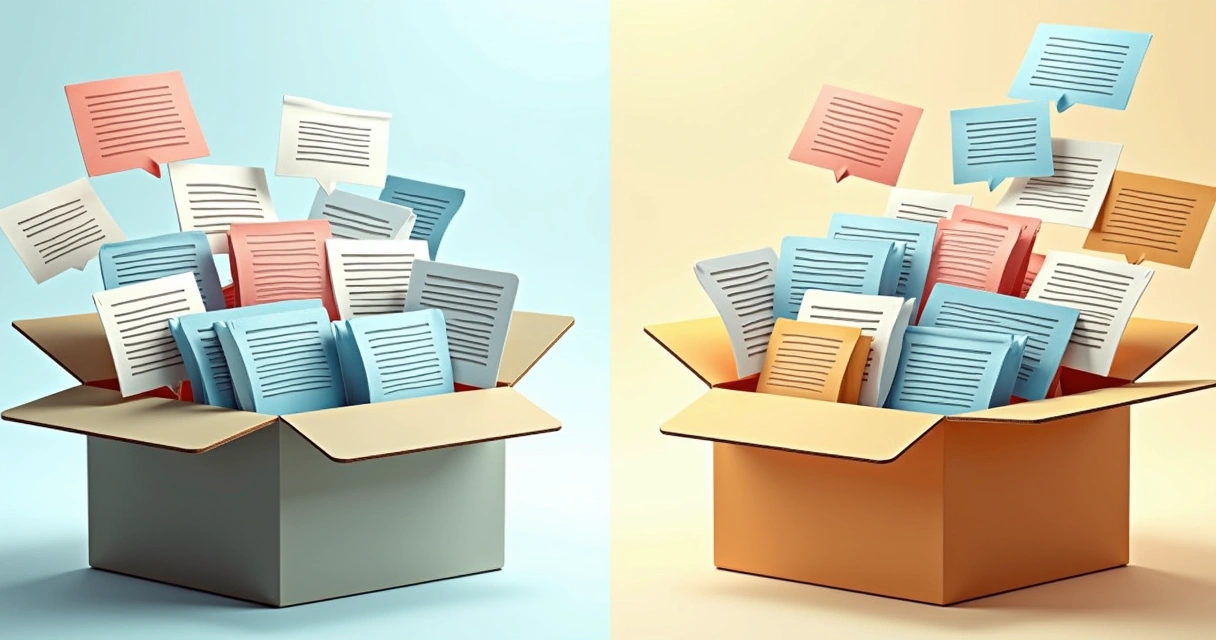 Comparação visual entre leads genéricos e leads qualificados com gráficos de conversão 