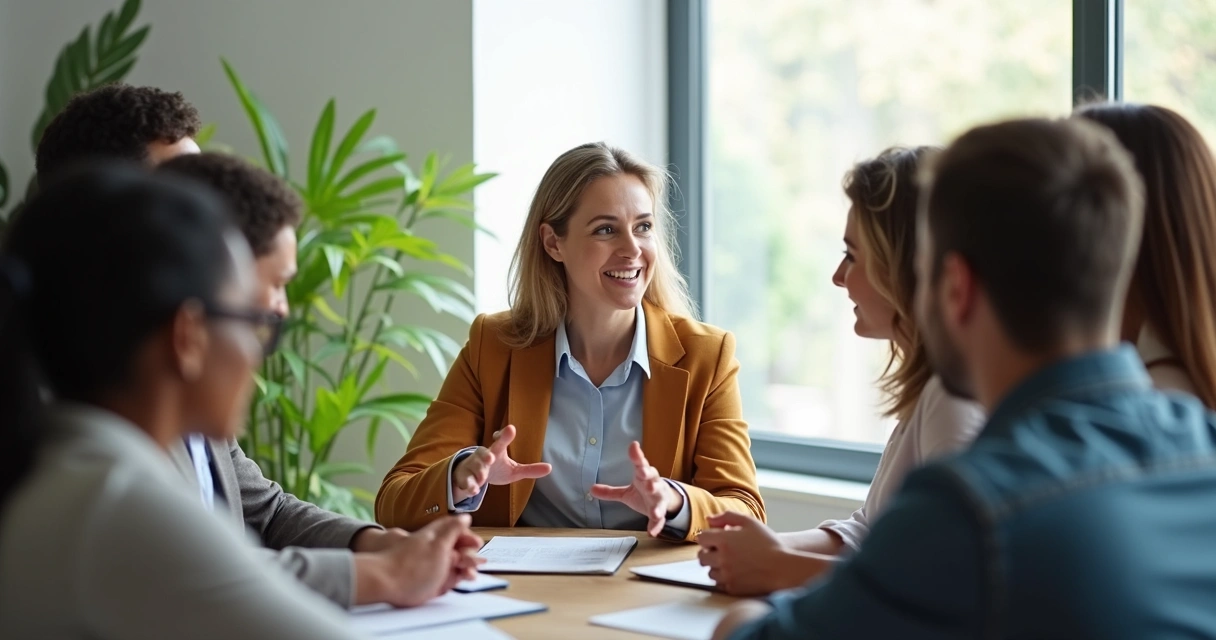 Ambiente de oficina diverso liderado con ética y conciencia plena