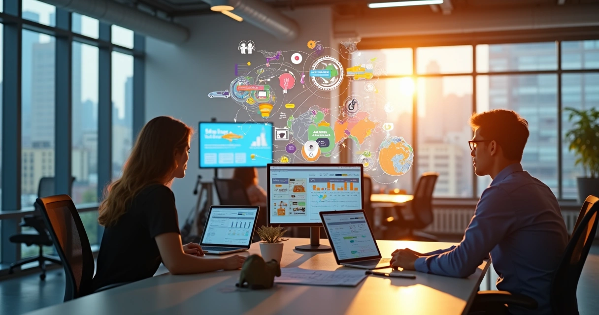 Gráficos mostrando impacto do omnichannel no marketing e logística 