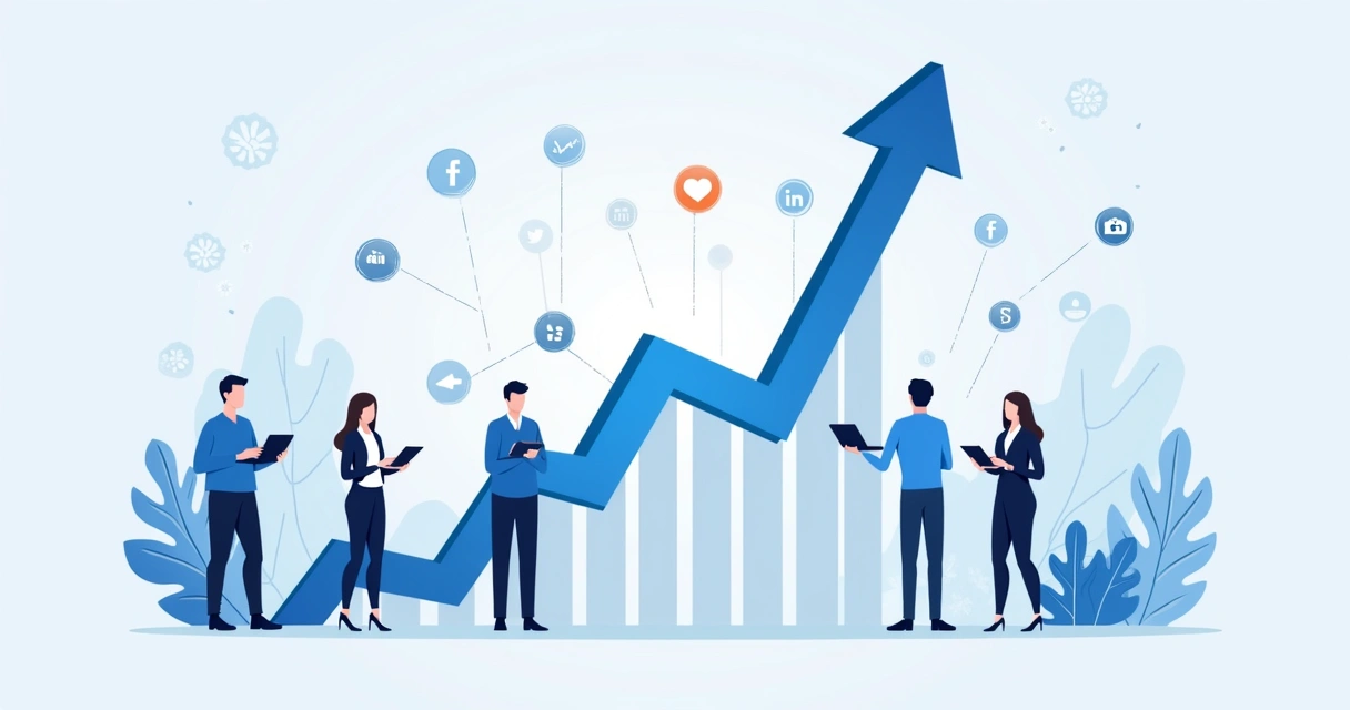 Gráfico mostrando aumento de visibilidade após campanha no LinkedIn 