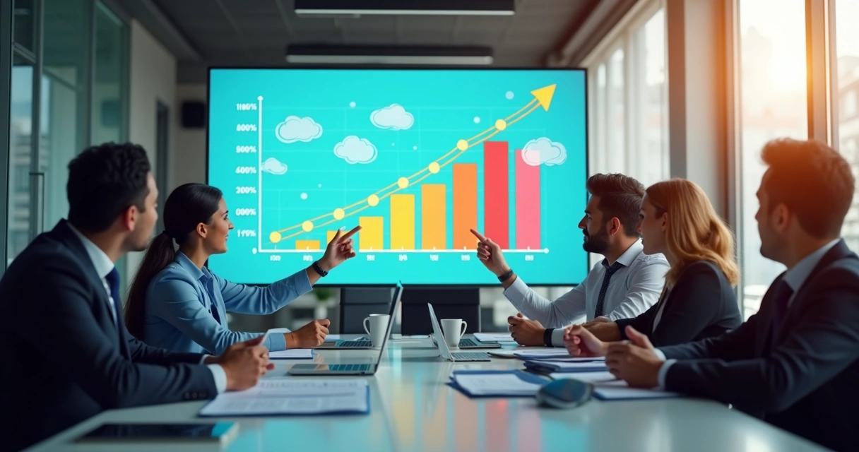 Impacto da reforma tributária no Simples Nacional com gráficos ascendentes 