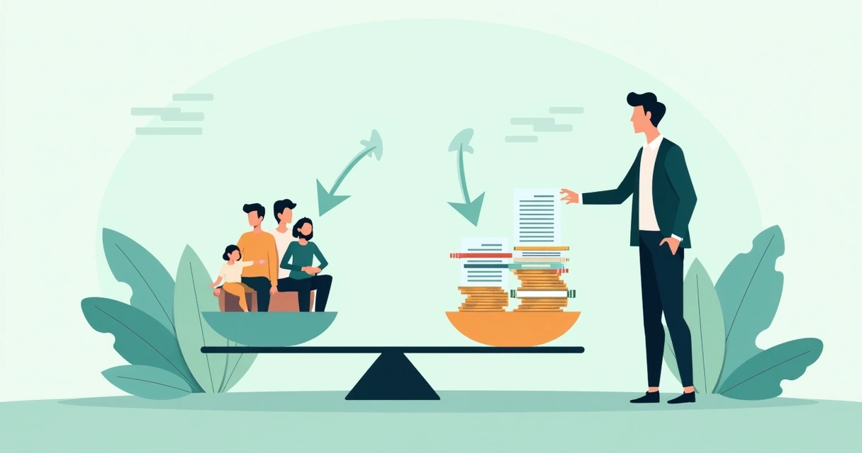 Cálculo do impacto do seguro de vida no patrimônio familiar. 