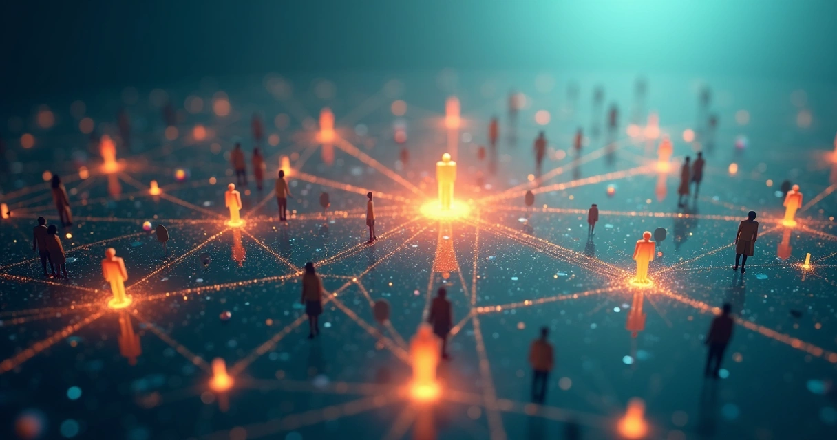 Red de personas conectadas simbolizando impacto sistémico 