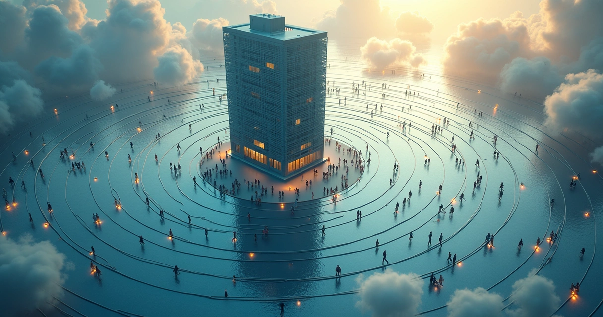 Representação visual de impacto sistêmico em uma organização 