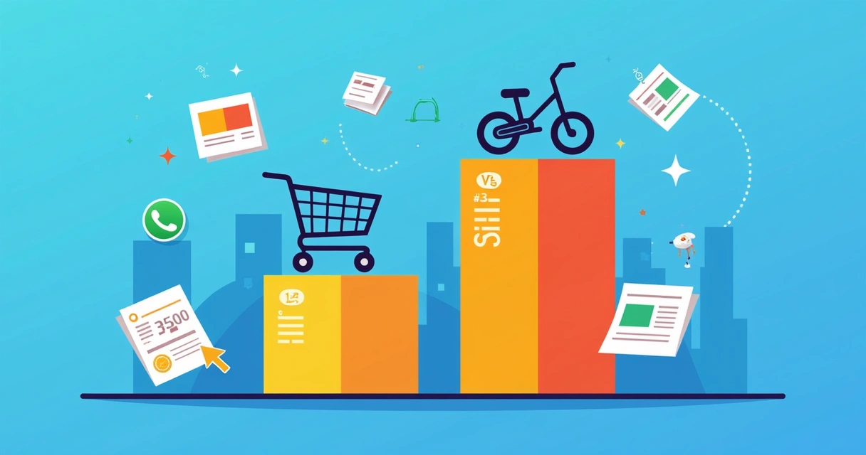 Comparação gráfica do impacto em vendas entre catálogo online e PDF 