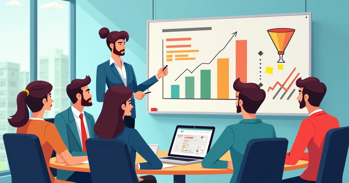 Treinamento prático do time em uma sala de pequenas empresas, focando no uso de sistema simplificado 