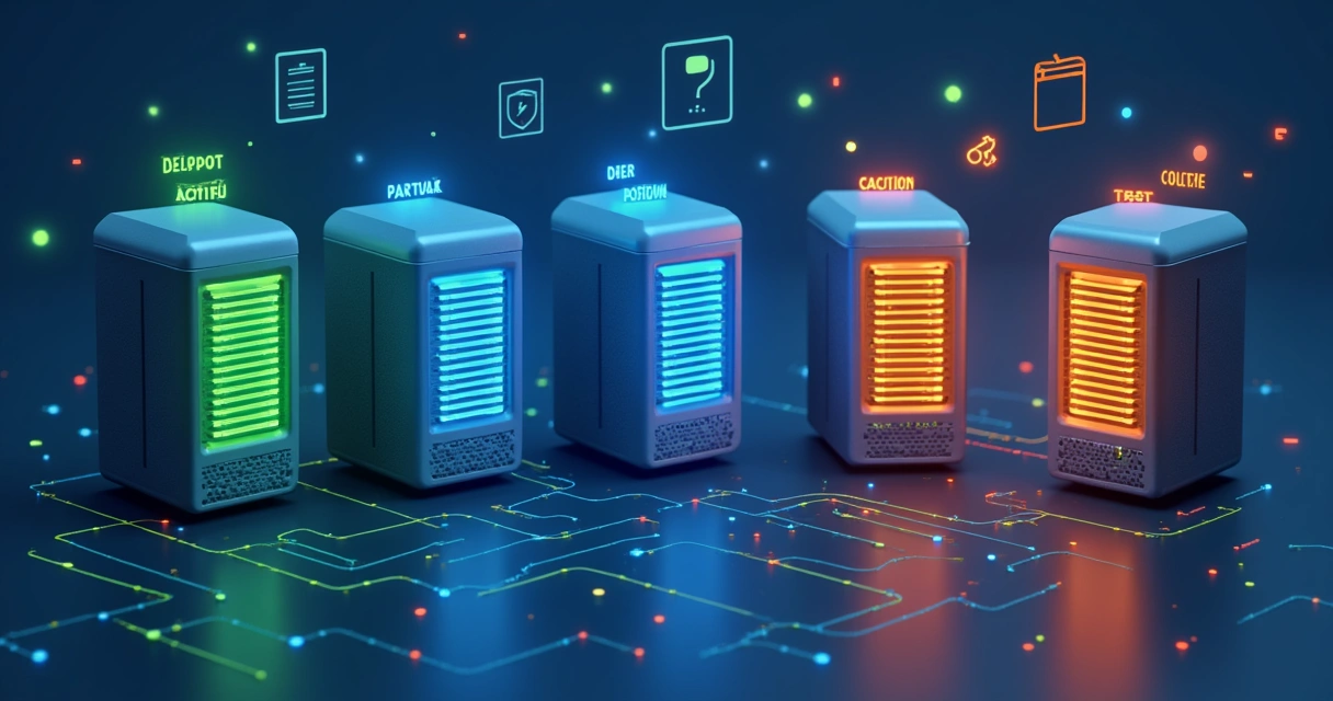 Exemplo visual da implantação gradual de aplicações