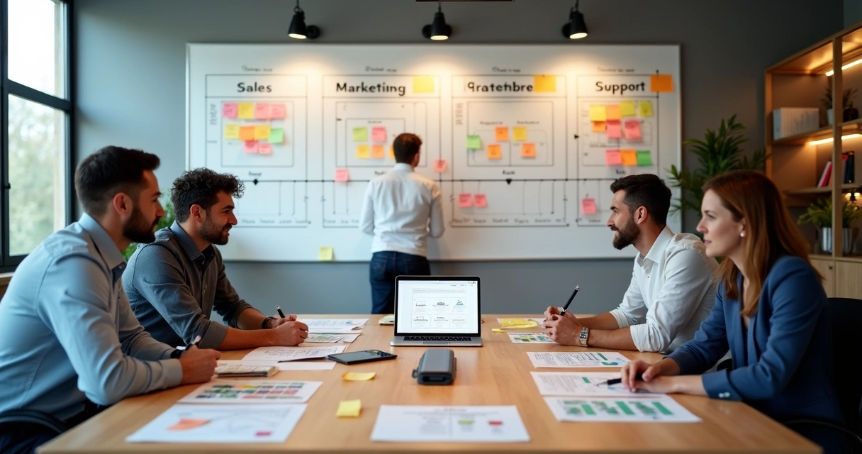 pessoas discutindo a implementação do hubspot