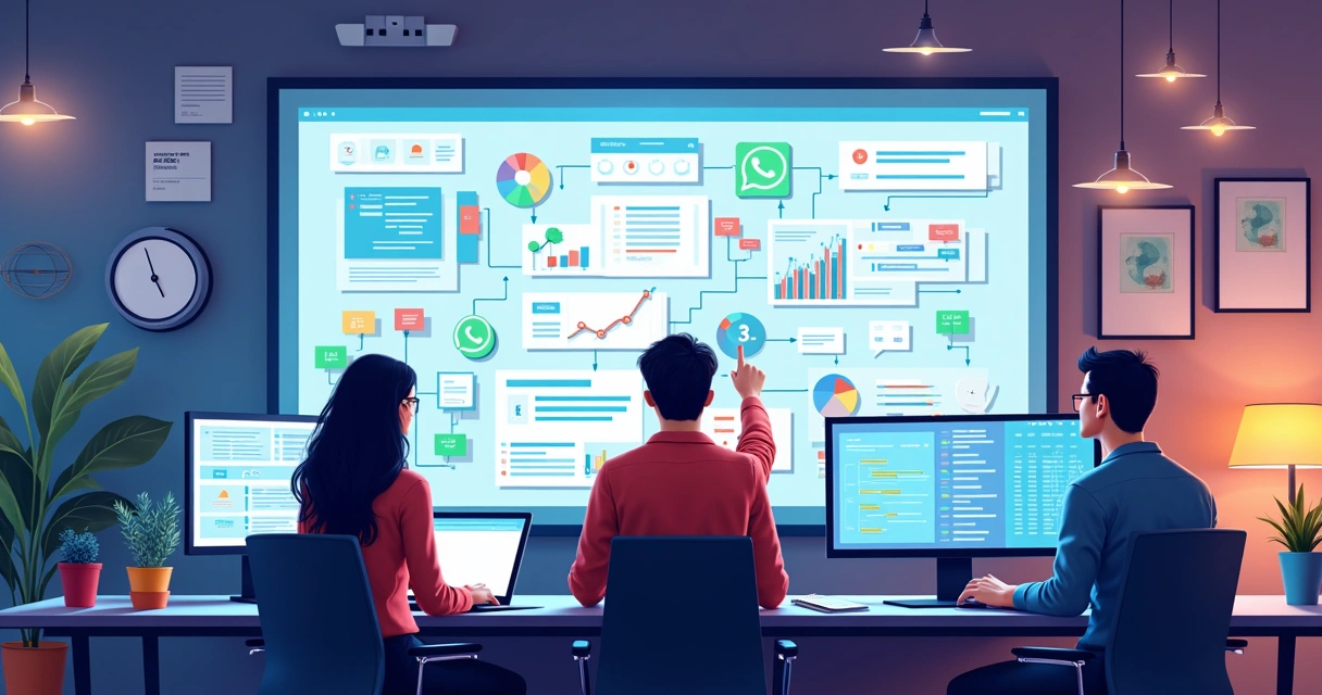 Planejamento e implementação estratégica de automação do WhatsApp.