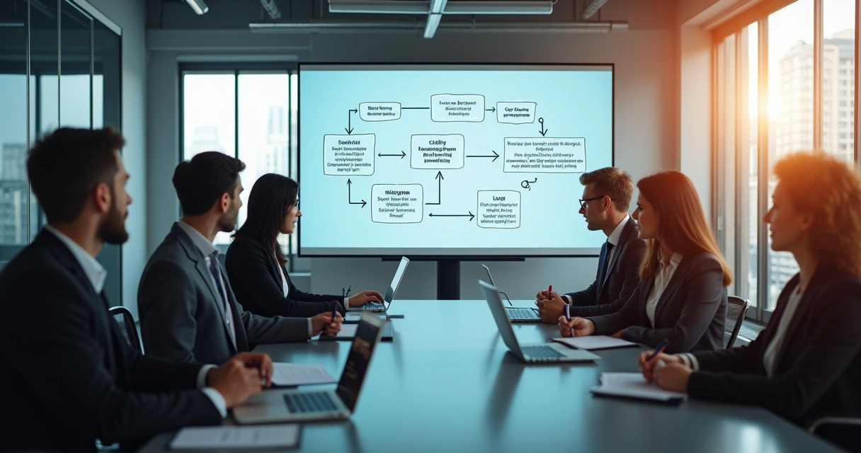 Equipe reunida discutindo implantação de canal de denúncias 