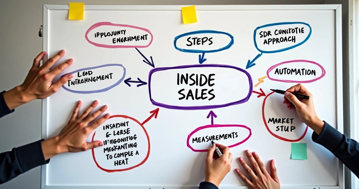 Fluxograma com passos para implementação de inside sales 