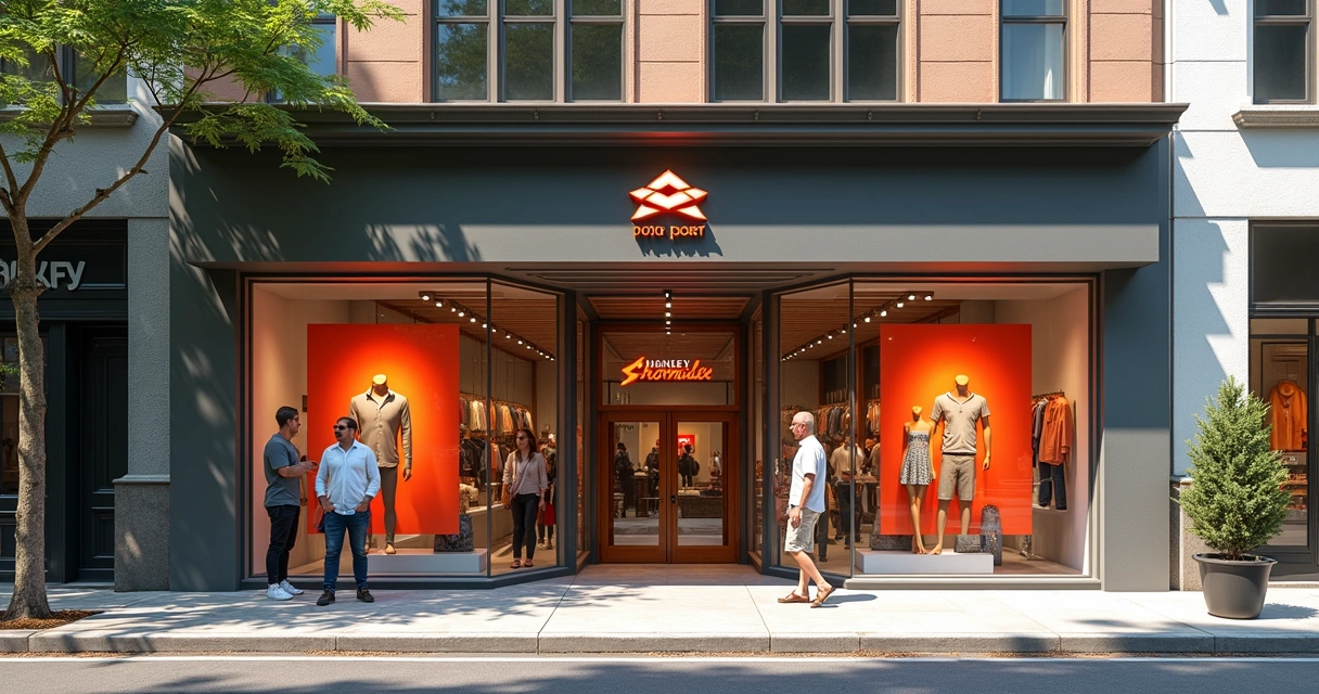 Nova fachada de loja com identidade renovada 