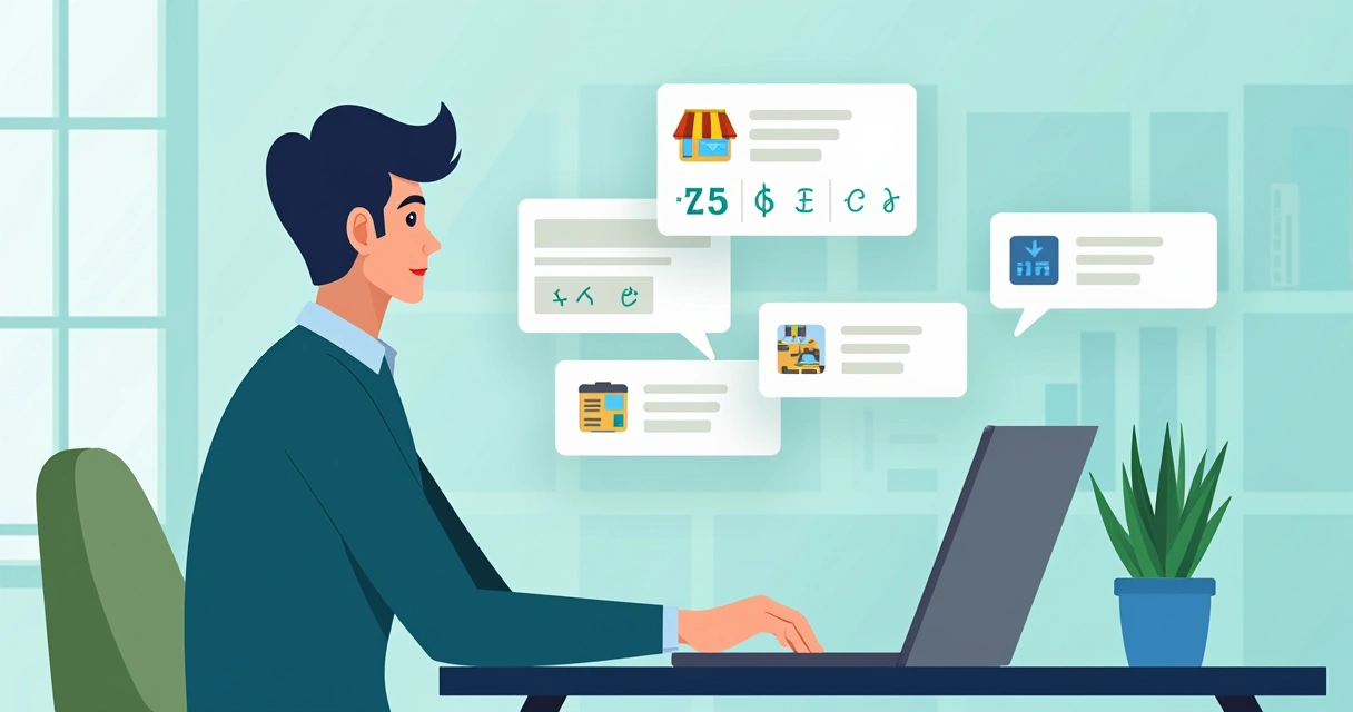 Pessoa configurando opções de divisão de pagamento no computador. 