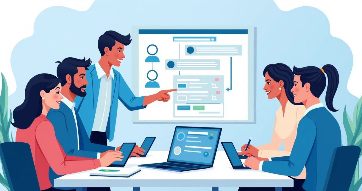 Implantação da integração do WhatsApp em uma assistência técnica com a equipe reunida