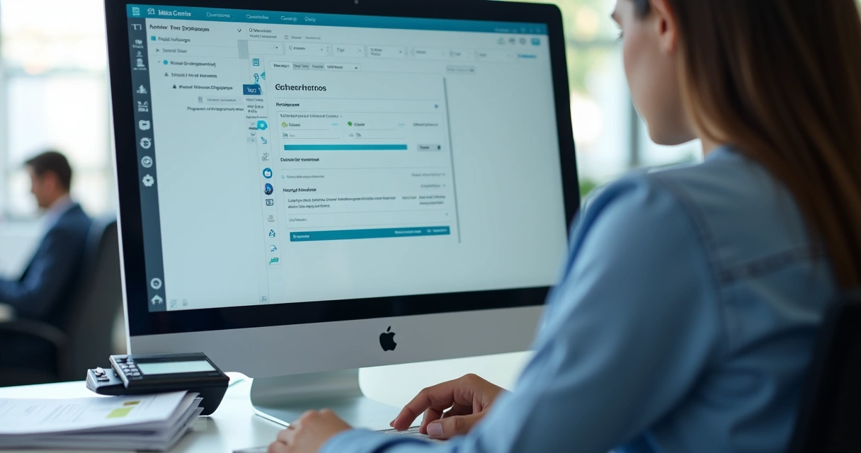 Importação de dados para CRM em tela de computador 
