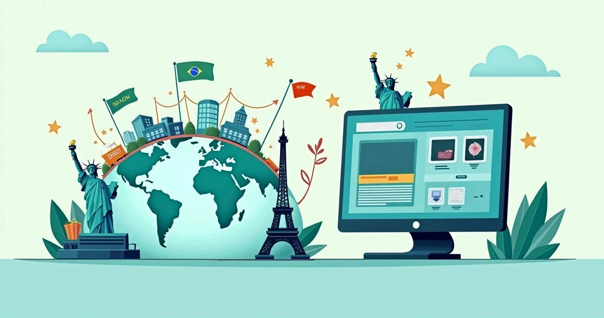 Loja online mostrando importação de produtos internacionais 
