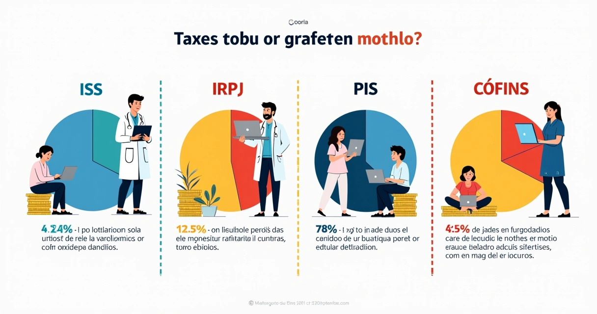 Gráfico mostrando impostos incidentes na telemedicina 