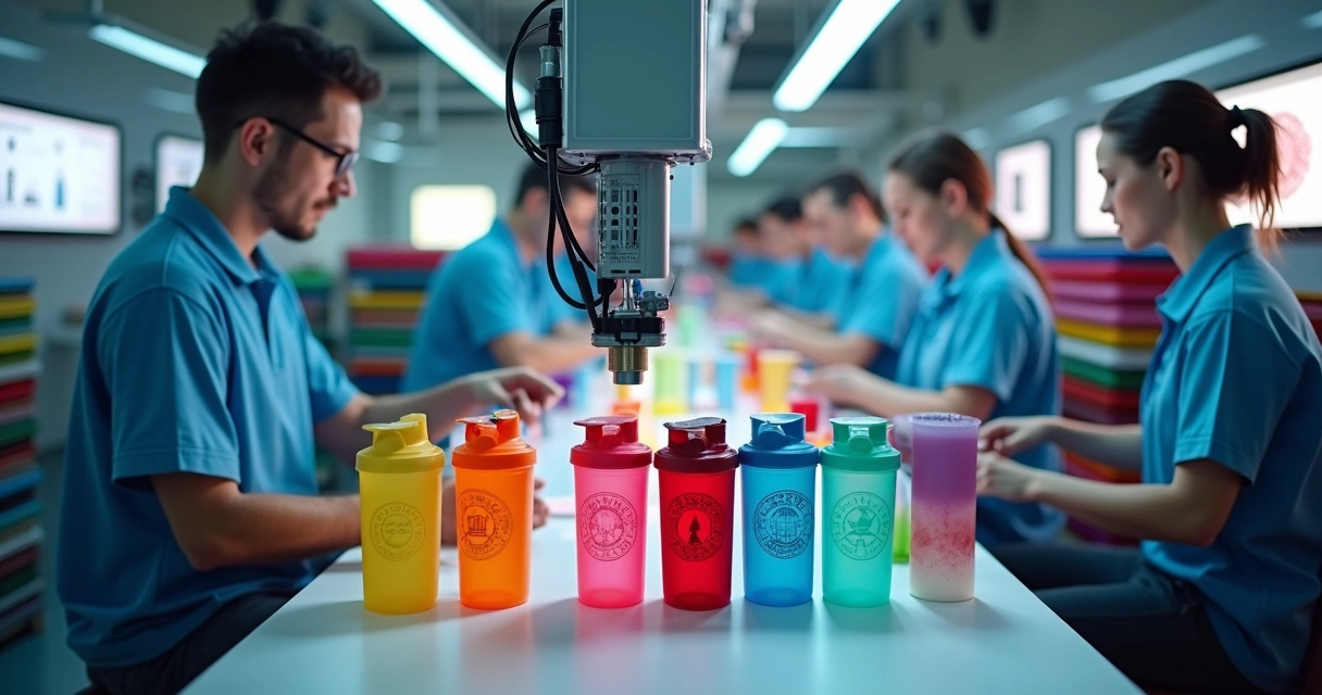 Coqueteleiras coloridas com impressão personalizada avançada na fábrica