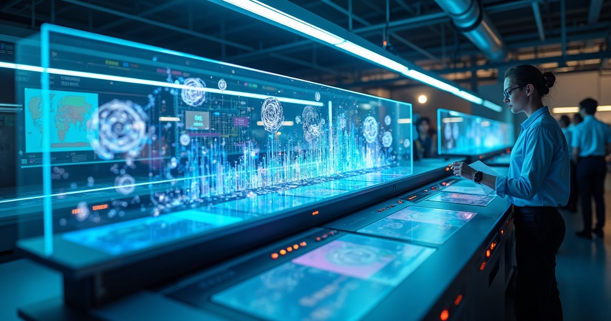 Equipamento de impressão digital futurista 