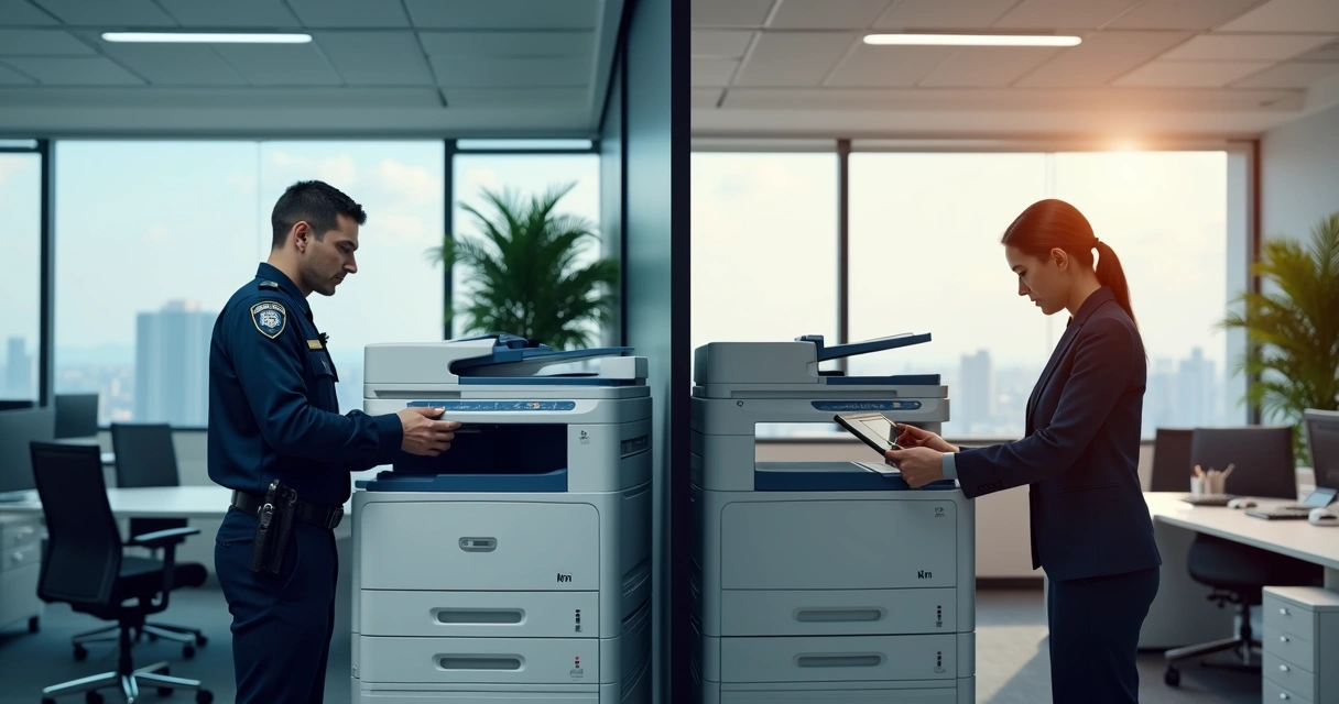 Equipamento de impressão em uso em órgão público e empresa privada 