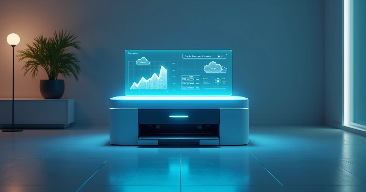 Impressora inteligente com painel digital e assistente virtual 