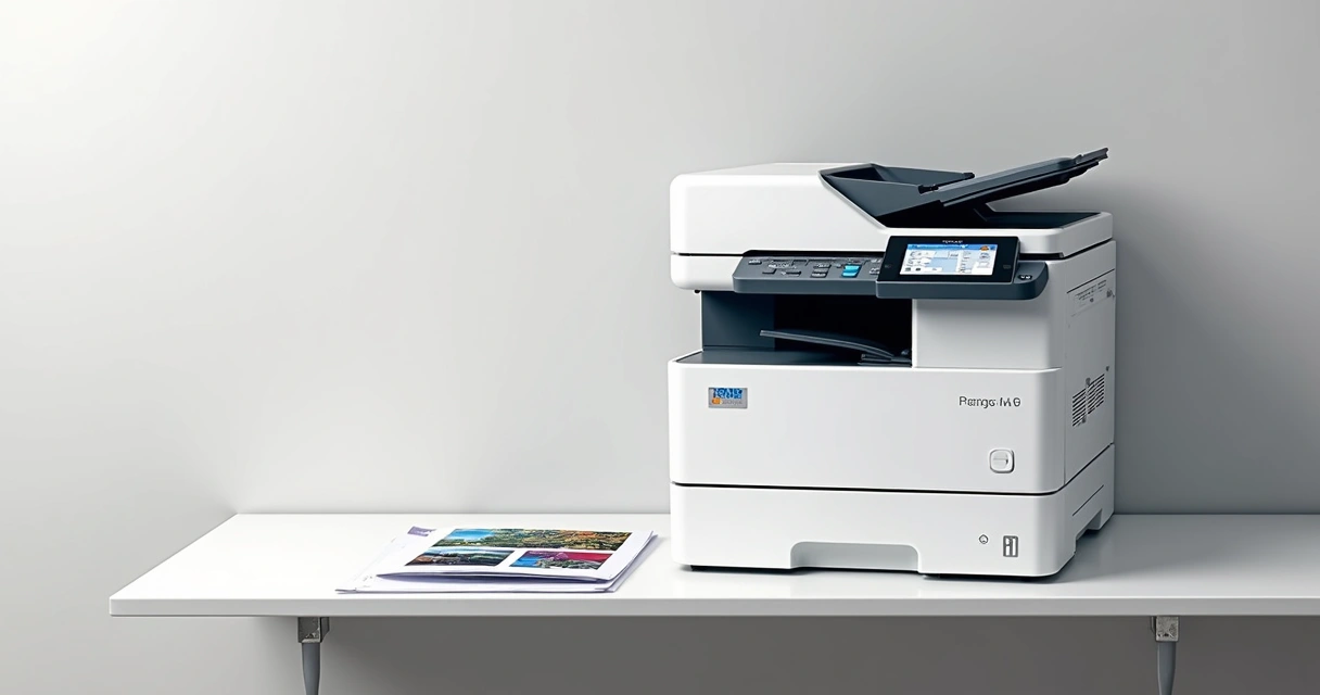 Impressora multifuncional colorida com painel digital 