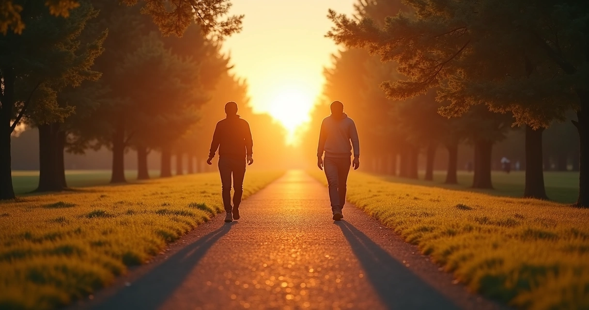 Dois caminhos simbolizando impulso e resposta consciente
