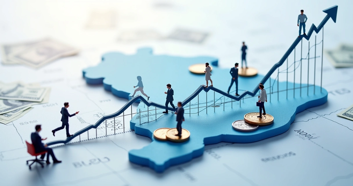 Gráfico mostrando aumento da inadimplência no Brasil de 2022 a 2025 