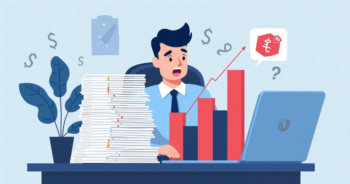 Ilustração que mostra a inadimplência afetando empresa e caixa, com gráficos de atraso 