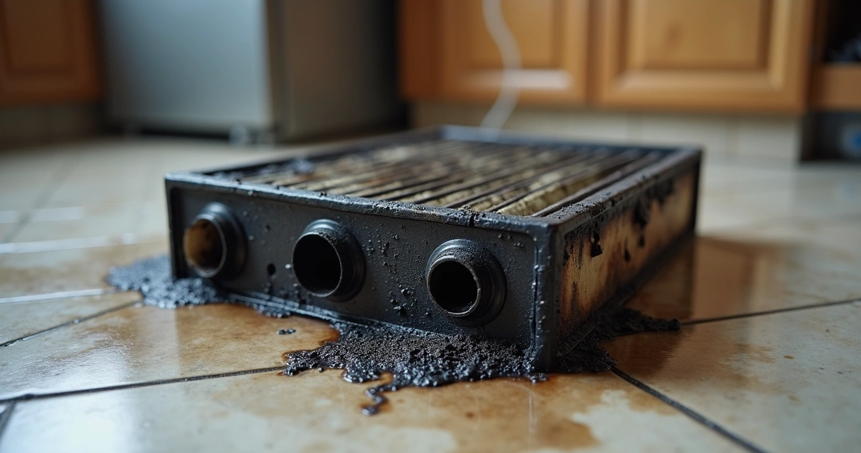 Filtro de linha queimado após incêndio pequeno 