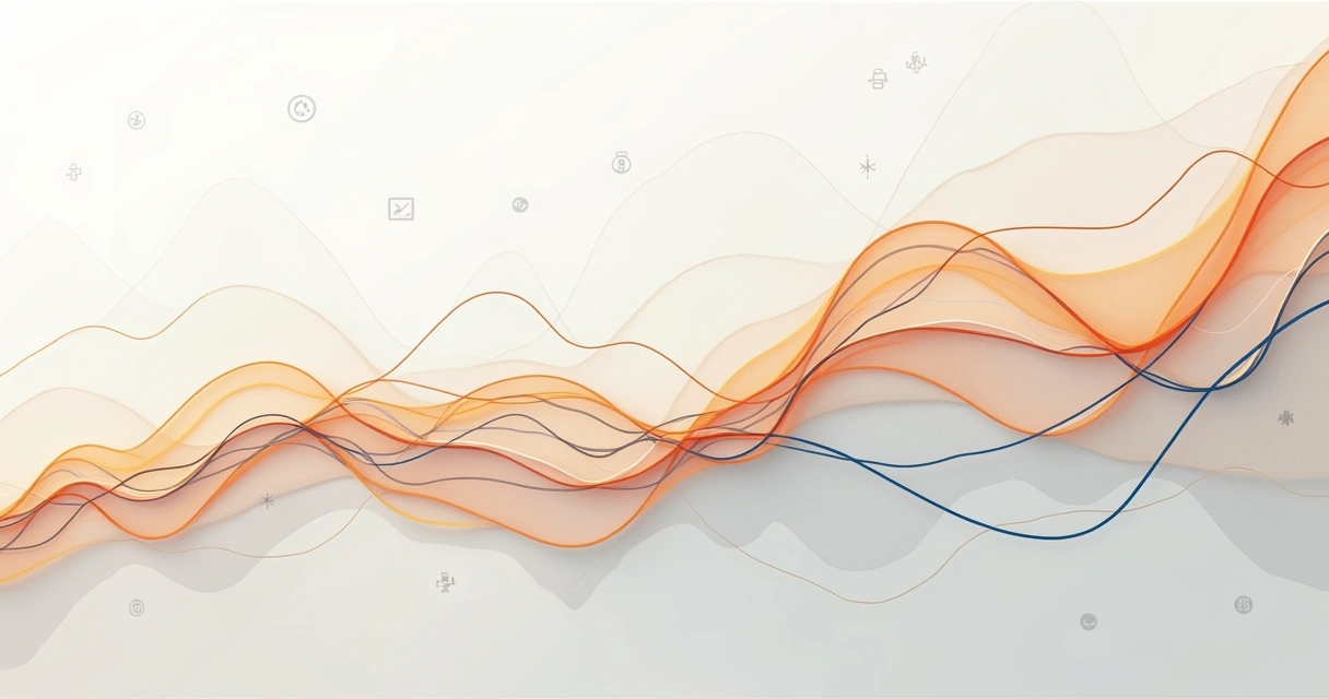 Gráfico mostrando curvas de volatilidade com áreas sombreadas de incerteza 