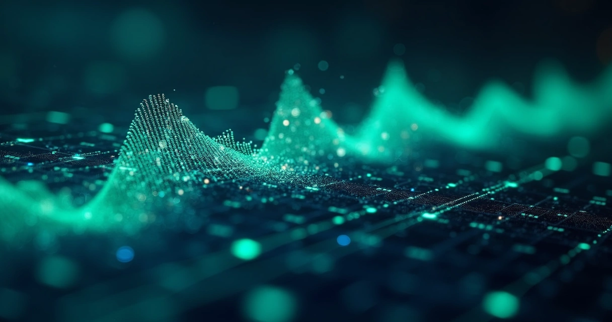 Linha do tempo digital com eventos de incidentes intercalados e algoritmos de machine learning analisando dados 