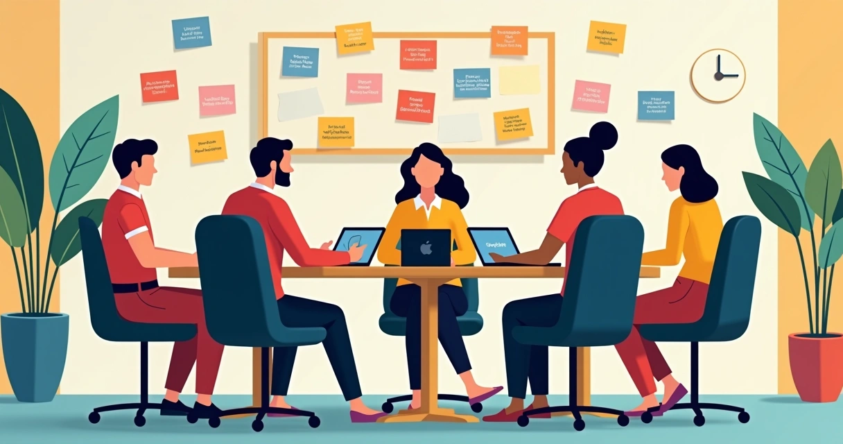 Equipe diversa colaborando em projeto de trabalho 