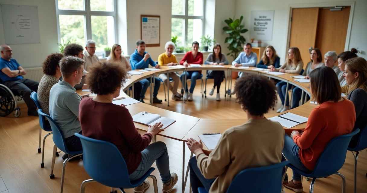 Accessible group discussion in a classroom circle