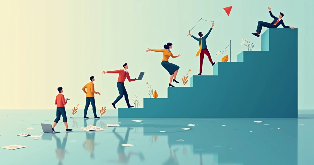 Gráfico comparando melhorias incrementais com saltos disruptivos, em ambiente empresarial. 