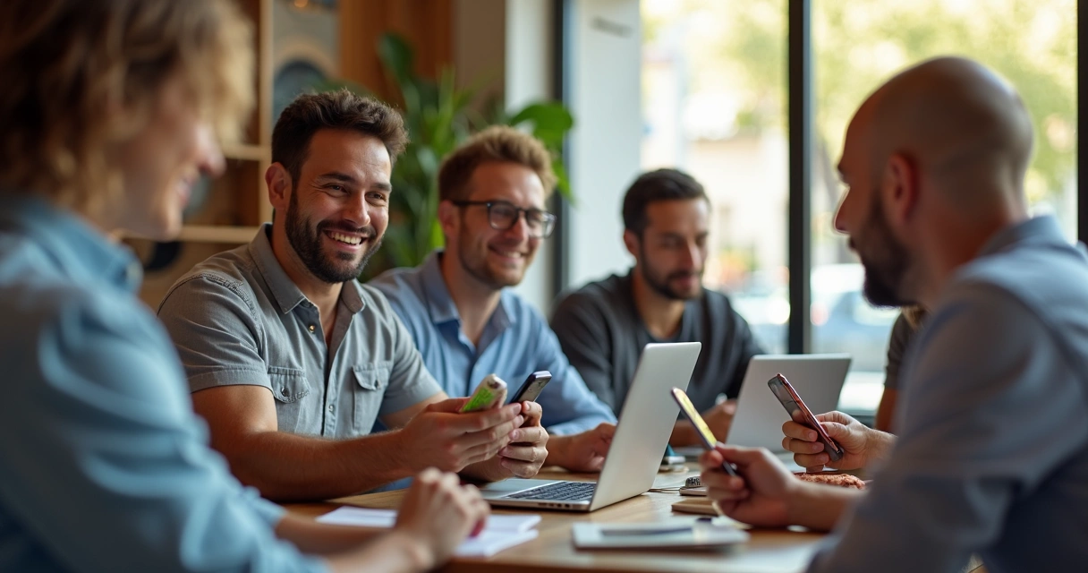 Pessoa sorrindo mostrando tela de celular com saldo em dinheiro recebida pelas indicações