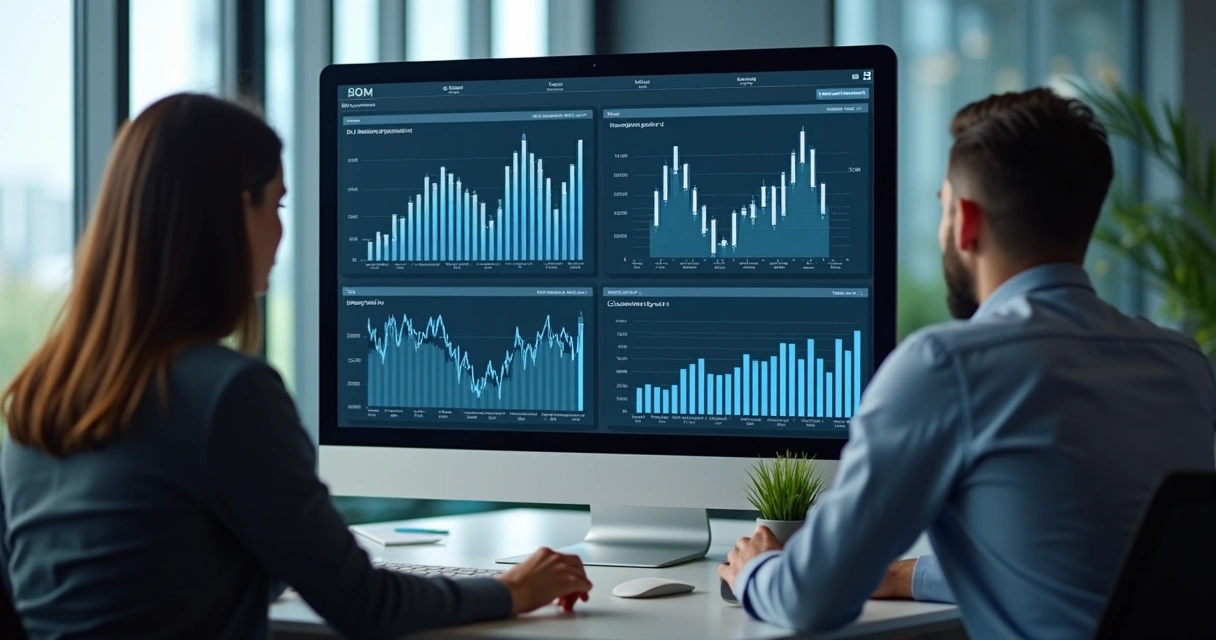 Painel financeiro exibindo gráficos de endividamento empresarial 