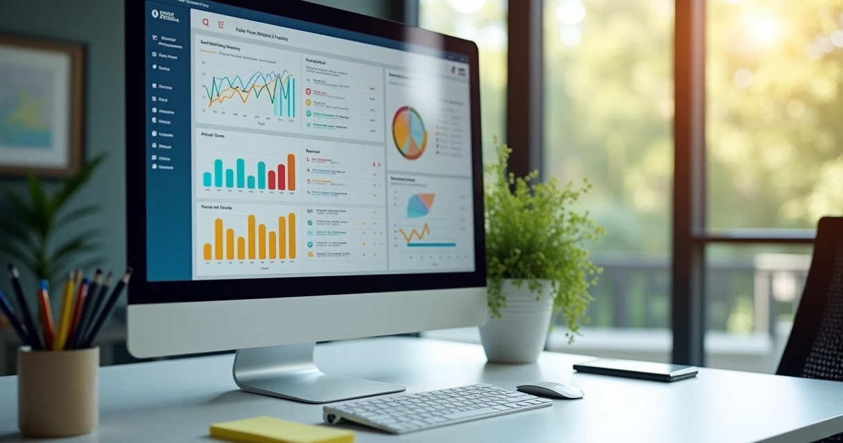 Indicador de performance PDCA exibido em tela de computador 
