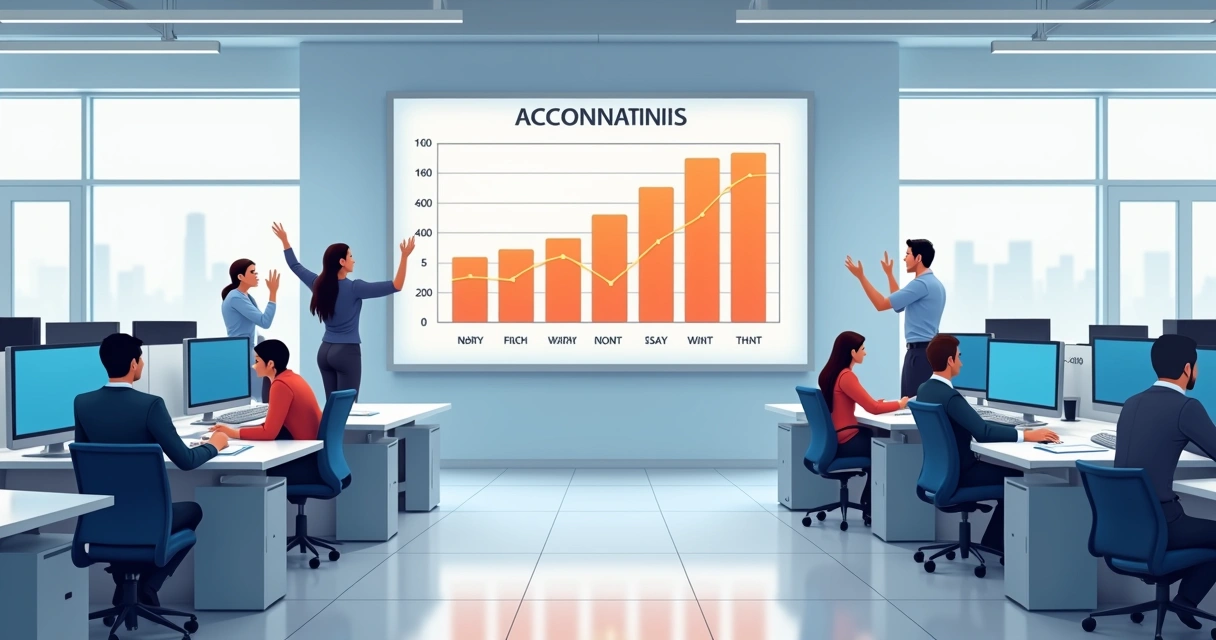 Gráfico de taxa de retrabalho em escritório contábil 