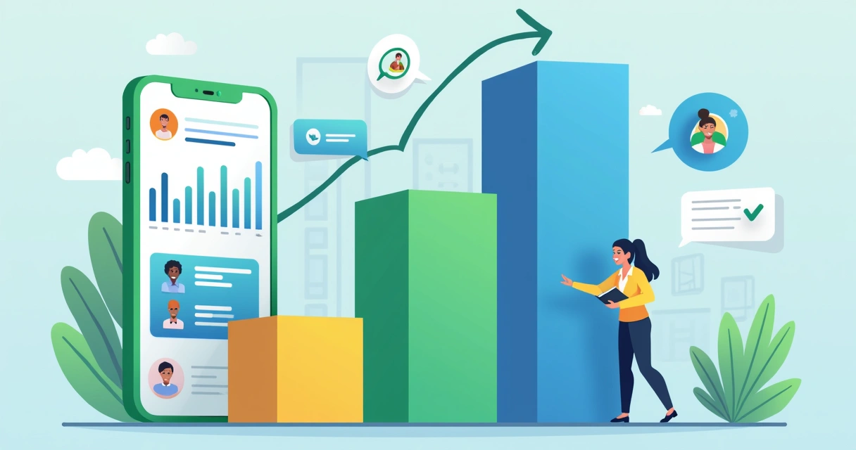 Gráfico mostra evolução do atendimento ao cliente via WhatsApp 