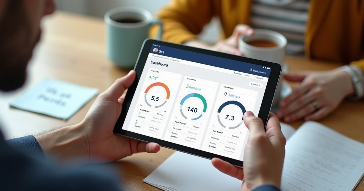 Indicadores de vendas simples mostrados em gráficos