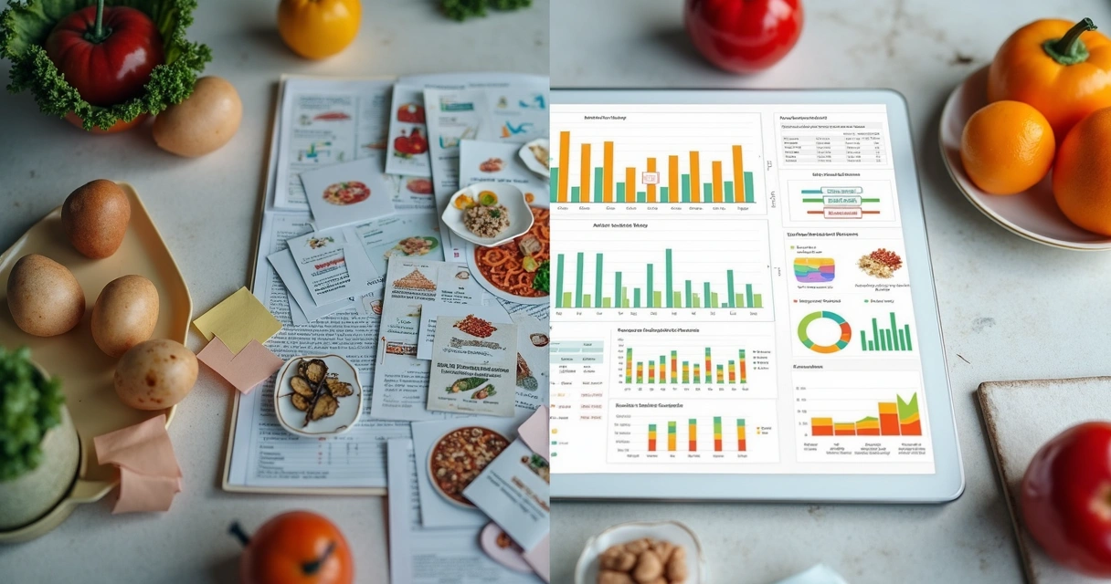 Indicadores-chave em painel de análise nutritiva 