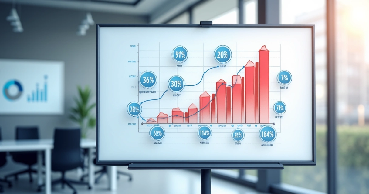 Gráfico que destaca a taxa de churn entre indicadores de vendas. 