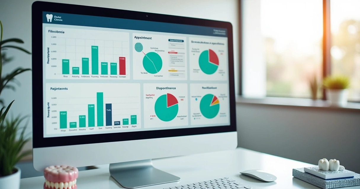 Indicadores de faltas em clínica odontológica em gráfico 