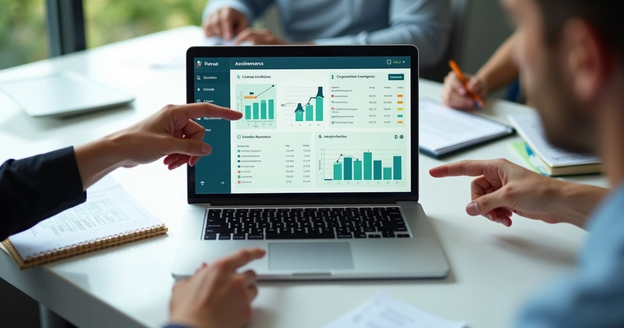 Painel com indicadores de confiança em parceria