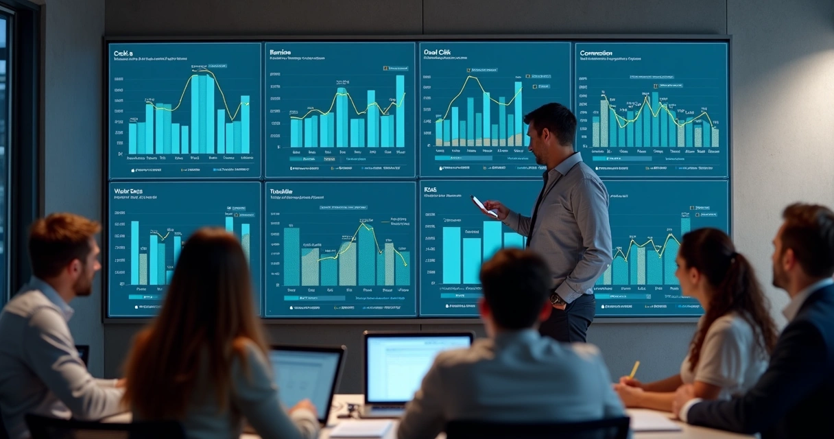 Dashboard de indicadores de desempenho digital 
